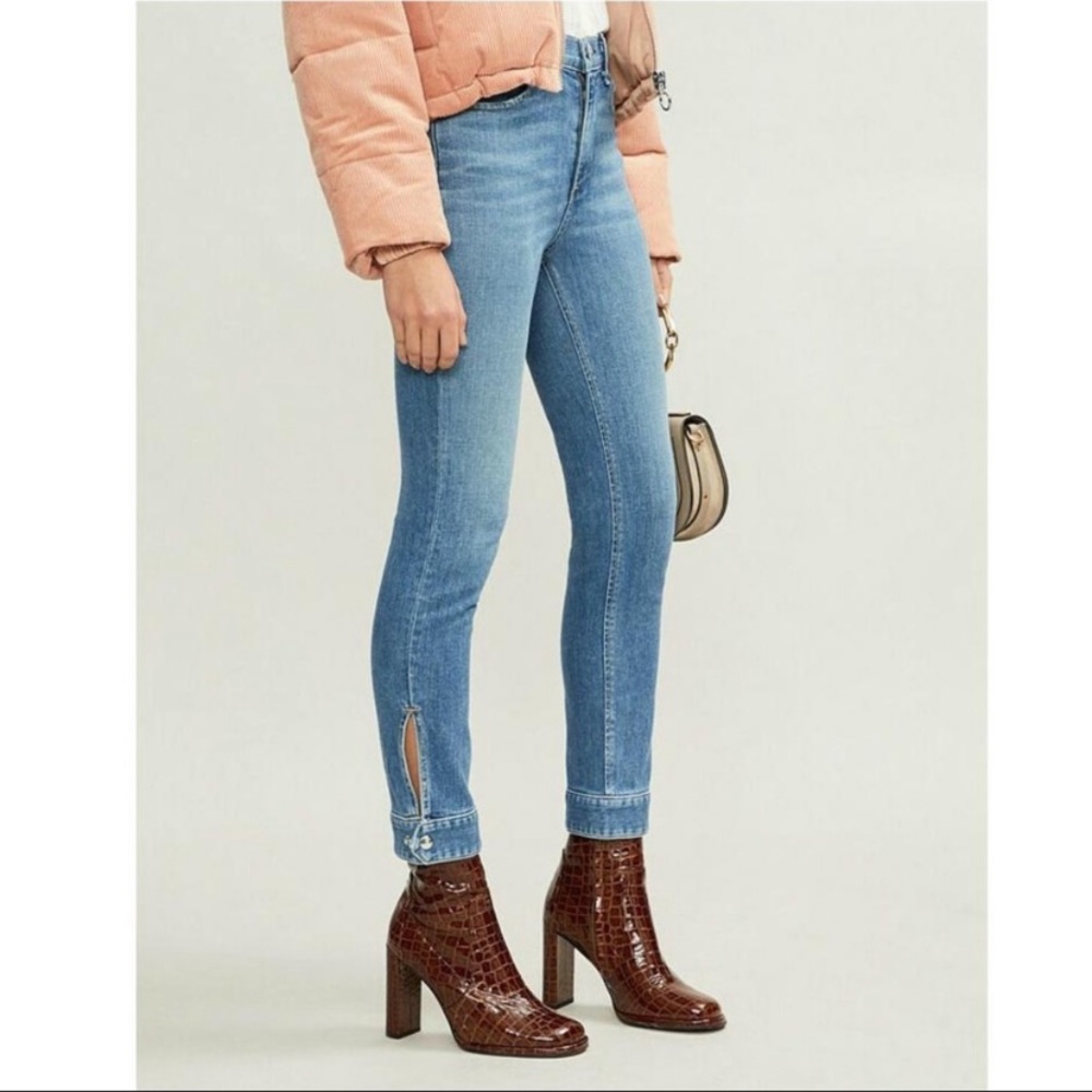 NWT Rag and Bone Avery denim cuffed cigarette straight jeans